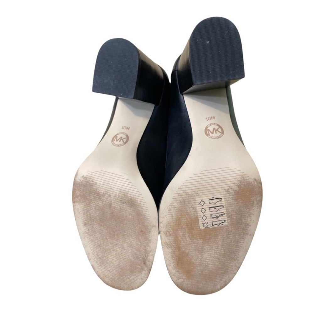 Michael Kors Buchanan Leather Block Heel Loafers - Picture 9 of 11